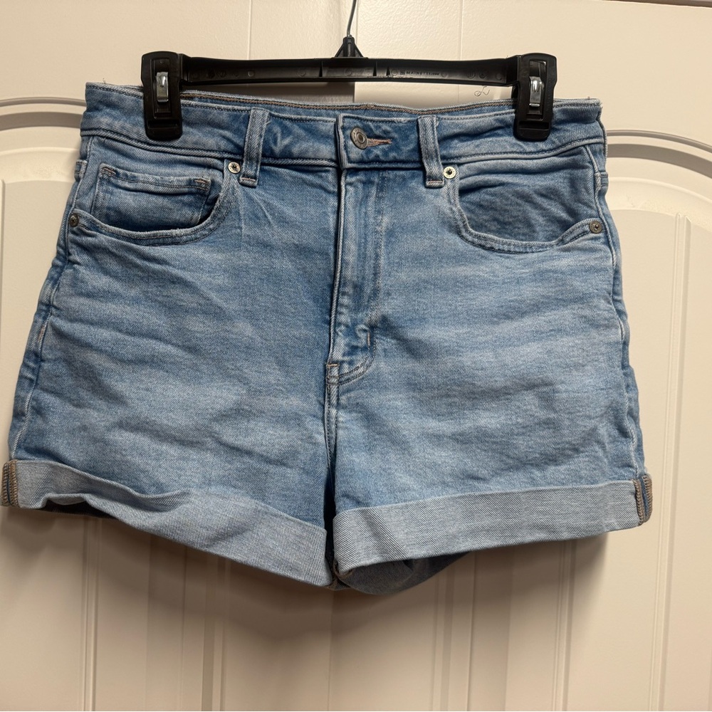 American Eagle Denim Shorts Women’s 8 | High Rise Cuffed Stretch Jean Shorts